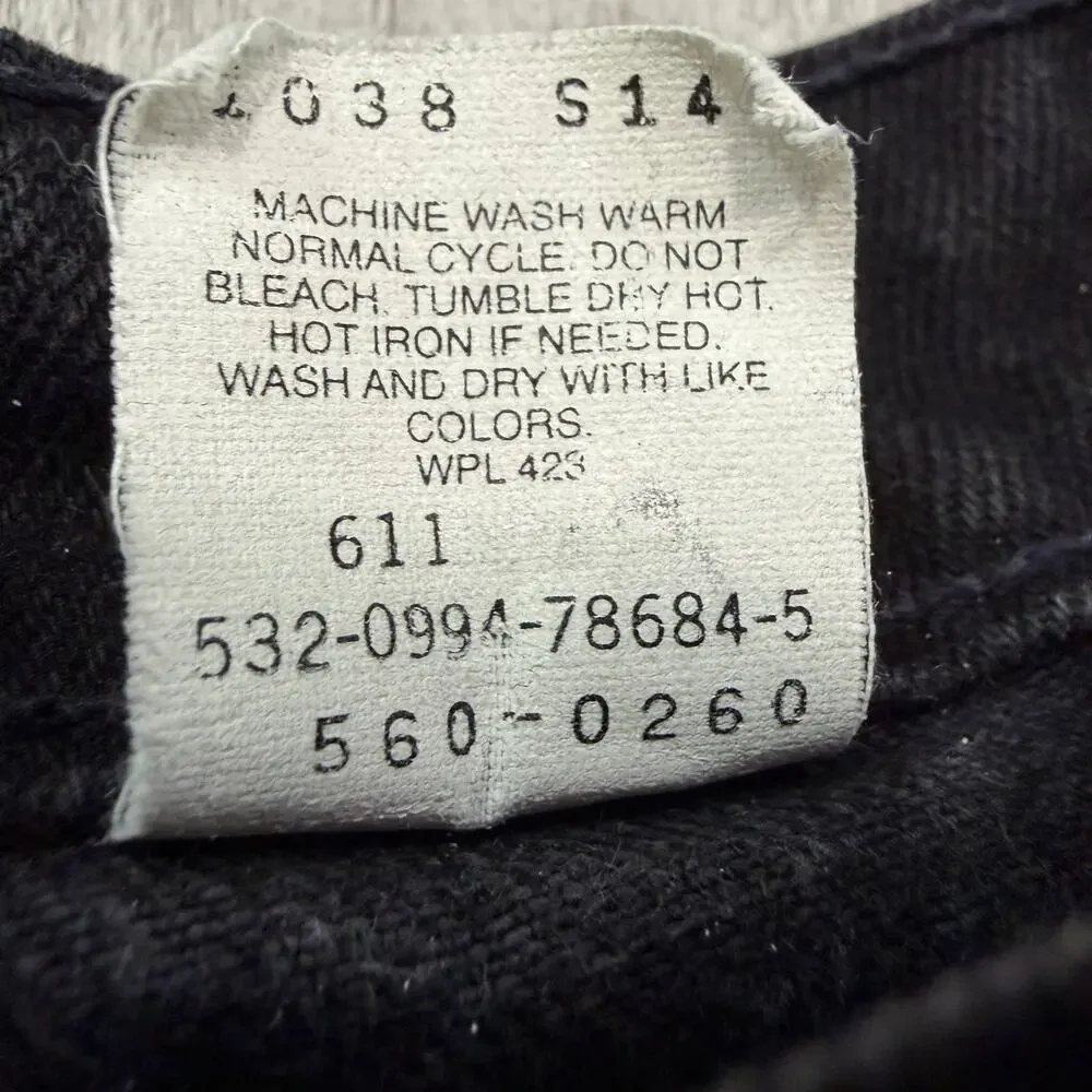 Vintage Levis 560 Loose Fit Tapered Leg Jeans Men's 31x30 Black USA Made 1994